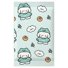 COWAN HUNG 暖足鞋墊 55°C恆溫 3mm輕薄 10小時保暖 全腳掌發熱 男女款, 1個, 【現貨】暖暖包 - 綠色小狗