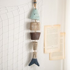 빈티지 우드 물고기 모형