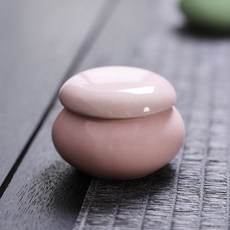 현관 미니 소금단지 재물운 항아리, 1개, 핑크