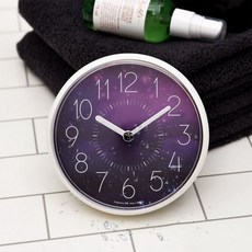 우드로하우스 갤럭시 디자인 방수 벽시계, 욕실시계 HDW-6002 심플그레이 시계