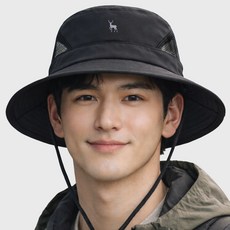 에버렛 자외선차단 대두 등산 낚시 모자, 블랙, XL(대두용 62mm)