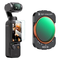 K&F DJI Osmo Pocket 3 / DJI Osmo Pocket 4 용 자석식 가변 ND2-32 중성 밀도 필터 (다중 코팅 광학 유리 필터), 1개, 단일 1개, 단일