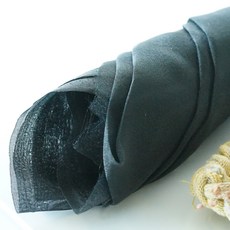 패브릭몰 노방 오간자 크리스탈 원단 무지 대형사이즈 한복 시스루촬영 패티코트, 블랙, 1개