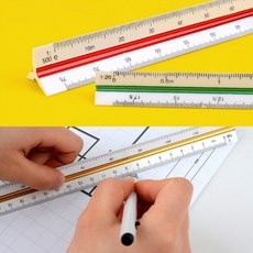 삼각스케일자 문구자 사무용자, 15cm - 고배율