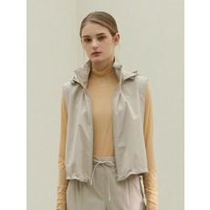 데니스골프 DENNIS 26SS 여성 스윙 풀집업 크롭베스트 베이지_HD5SLVT291