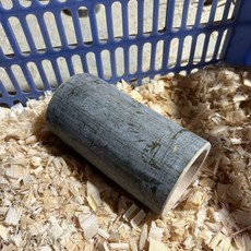 倉鼠竹筒玩具 豚鼠造景樹洞迷宮隧道躲避窩屋, 1個, 圓形空心無孔 直徑9-10釐米 ,長度15-18釐米