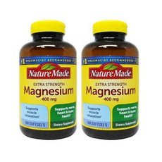 Nature Made Magnesium 네추럴 메이드 마그네슘 400mg 150소프트젤 2팩, 2개, 180정