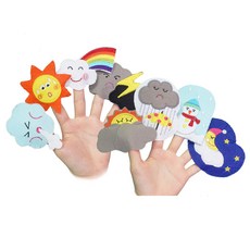 제사오스토어 손가락 인형 날씨 어린이집 어린이장난감 손동작놀이 방과후교실