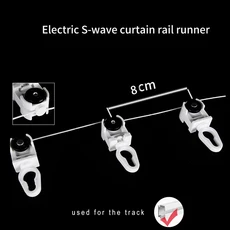 쿠쿠스토어 S폴드 커튼 전기 후크 스네이크 테이프 바퀴 달린 웨이브 라인 러너 cm, 01 1m, 02 line runner 8cm