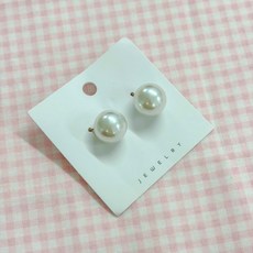 혼주 14mm 웨딩 한복 은침 진주귀걸이