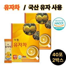 유자차, 2박스, 40개입, 18g
