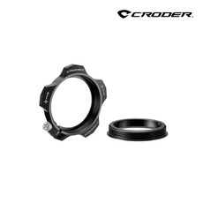 【CRODER】DUB曲柄預壓環，多色可選，適用SRAM DUB、Raceface、EASTON曲柄，五爪外型, 黑