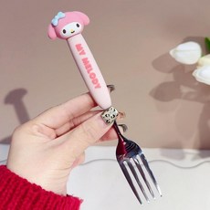 스테인리스 식기 세트 귀여운 포크 스푼, 미레디 포크, 1개, 기본 색상