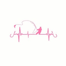 하트 비트 낚시 자동차 스타일링 재미있는 장식 스티커 데칼 오토바이, 2. Pink