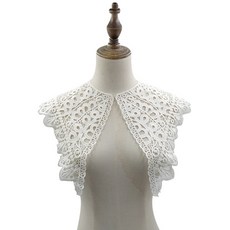 수용성 레이스 DIY 액세서리 쌍 칼라에 자수 칼라
