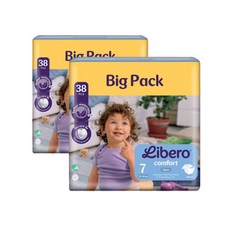 리베로 밴드형 기저귀 유아용, 7단계, 76매