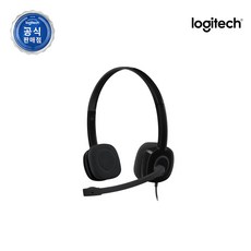 로지텍 스테레오 유선 헤드셋, H151, 블랙 H151, 블랙