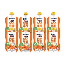 베베쿡 처음먹는 제주당근 퓨레, 8개, 80g, 당근맛