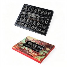 智力解環 九連環 孔明鎖 魯班鎖 益智玩具, 1個, 解鎖扣【30件套】禮盒裝, 黑色