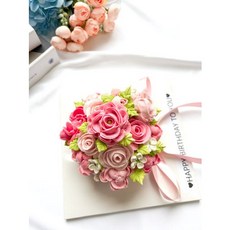 하남 앙금 플라워 떡 케이크 핑크 부케 떡 케이크 (미니 1호 2호), 300g, 1개