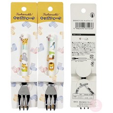 NAKANO 可愛動物 幼兒止滑餐盤 兒童餐具, 1個, 不鏽鋼叉子 / 1036