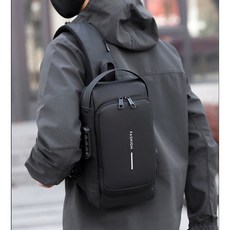 슈가로프 남성 도난방지 여행용 가방 잠금 방수 슬링백