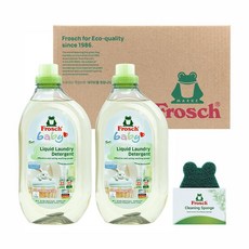 프로쉬 베이비 세탁세제 유아용 1.5L 2개 + 개구리 수세미