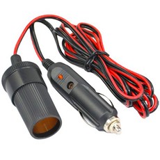 2M/5M 차량용 충전기 12/24V 10A 자동차 소켓 전원 어댑터 담배 라이터 플러그 케이블 연장 코드, 5 Meter, 1개