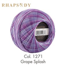 53 색상 면화 진주 스레드 크기 40 100% 이집트 긴 스테이플 면화 가스 더블 머서 태팅 뜨개질 Crochet300Yards, 열 1271, 1개