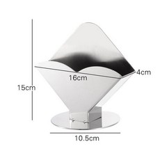 냅킨꽂이 스테인레스 티슈꽂이 레스토랑 홀더 호텔, 화이트 하트, 1개