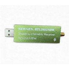 RTLSDR 블로그 RTL2832U R820T 1PPM TCXO HF 바이어스T SMA 소프트웨어 정의 라디오 25MHZ 1760MHZ 동글 녹색, Green