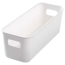 簡約桌面收納盒 無印風 日式收納盒 抽屜收納盒 塑膠籃 整理盒 收納籃 收納框 置物盒 桌上收納, 白色, 1個