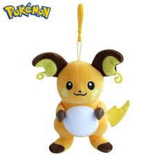 포켓몬스터 써드 라이츄 가방고리 인형 13cm 포켓몬 캐릭터 봉제 애착 인형, 1개