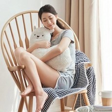 可愛造型按摩抱枕 送女友閨蜜媽媽創意禮物 USB充電款【按摩+熱敷+拆洗】, USB充電款【按摩+熱敷+拆洗】充插0,送隔熱小涼蓆，禮品袋, 粉