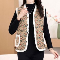 메모샵 촌캉스 여성용 겨울 방한 김장조끼 양털조끼 털조끼 패션조끼