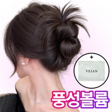 베이안 가시번가발 로우번 집게핀, 1개, 브라운블랙02