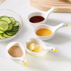 BLOWFISHFUGU 새끼고니양념접시 양념그릇 양념그릇세트 양념접시 입체 조형 4P, 8개