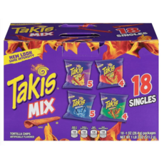 타키스 푸에고 블루히트 또띠아 칩 버라이어티 팩 511.2g, 4종, 1세트