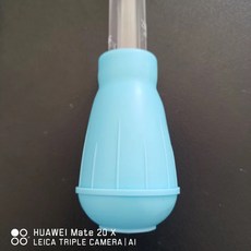 [[一心 水族]]【迷你手動吸便】小魚缸換水器 吸便器手動 迷你吸水 管抽水器 虹吸管吸水器 清潔吸糞器, 淺藍吸便管, 1個