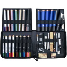 스케치 색연필 144pcs 세트 미술용 연필 전문 아티스트, H. 83색+스케치세트