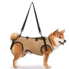 강아지 이동가방 산책 포대기 반려견 기내용 반려동물 애견가방, 1개, 카키-여름용