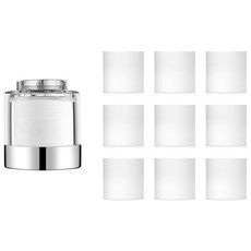 투데이리빙 1+9 세트 주방 수전 필터 헤드 + 필터 9개 포함 욕실 주방용 녹물 제거 수압 상승 세면대용 욕실용, R98631T(혼합색상, 1개