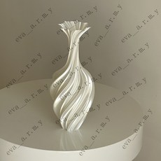 藝術抽象花瓶 扭曲複古插花裝飾擺件 北歐簡約ins風3D打印輕奢花瓶 客廳乾燥花插花裝飾 北歐風擺設 花盆擺件, 25cm大號扭曲藝術花瓶