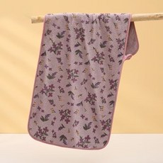 극세사 플라워 부드러운 고리수건 타월 주방 핸드 퍼플 아이보리 핑크, 1개