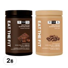 잇더핏 단백질 쉐이크 대용량(더블초코맛 1통+카페라떼맛 1통)