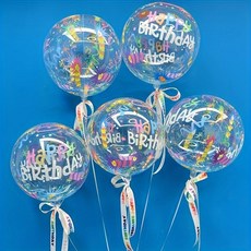 CEUQIESO 해피버스데이 프린트 풍선 생일파티 장식용 6개
