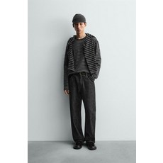 국내배송 ZARA 자라 남성 남자 인터록 스트라이프 티셔츠 5584473104 1602844, S (KR 90)