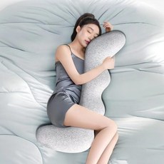 側睡夾腿枕 人體工學抱枕 可拆洗 記憶棉內芯, 太空灰