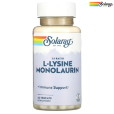 [60캡슐] 솔라레이 L-라이신 모노라우린 베지캡슐 60정, 1개
