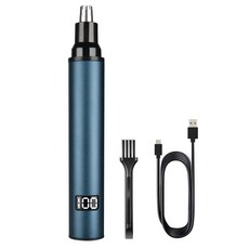 男士電動鼻毛修剪器 水洗充電式, 外 - TN - 334 - 深藍 - USB, 無